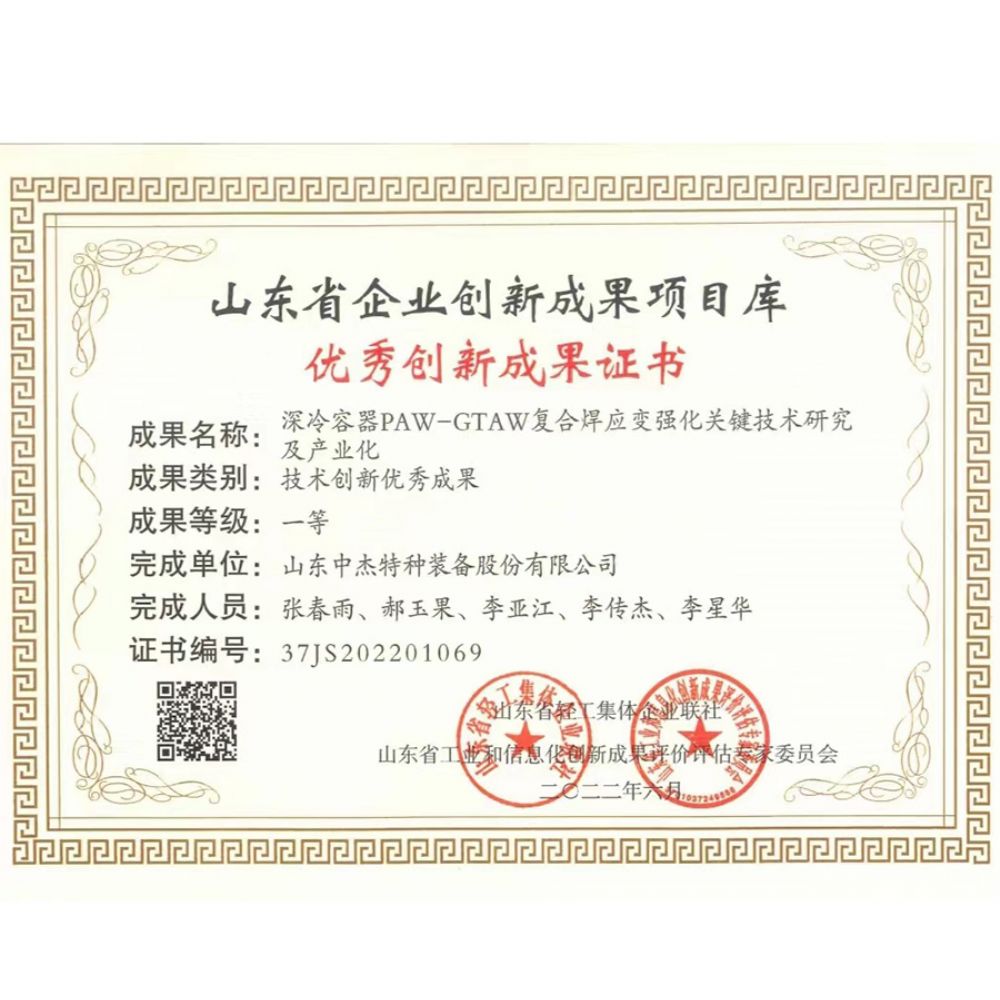 省技术创新成果1等奖